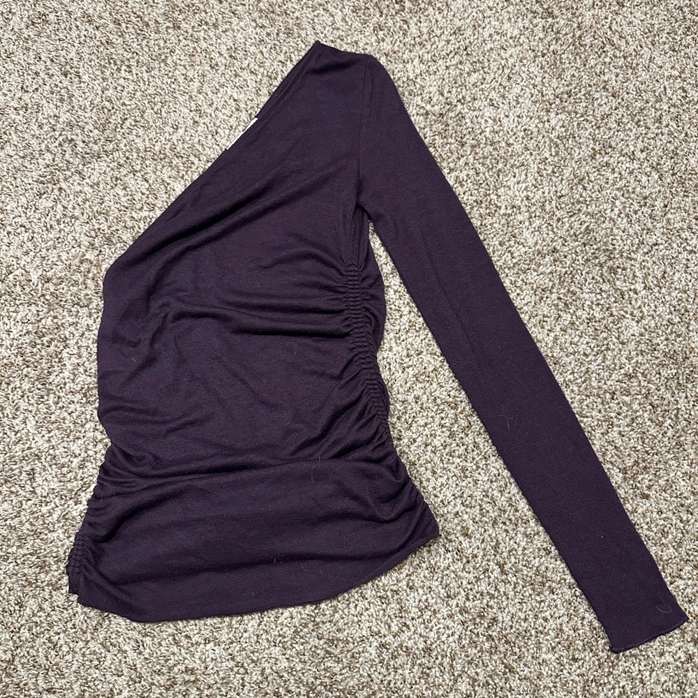 Aritzia Purple One-Shoulder Top